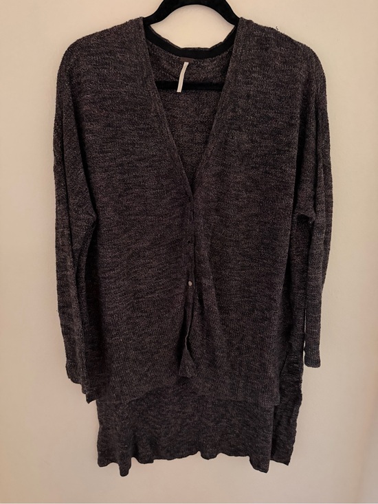 Free People Sweaters - Free People Cozy V-Neck Longline Women's Cardigan Sweater - Charcoal